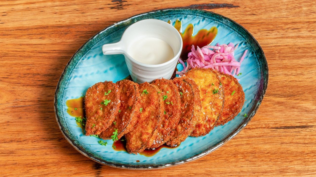 Parmesan Cheese Crumbed Eggplants