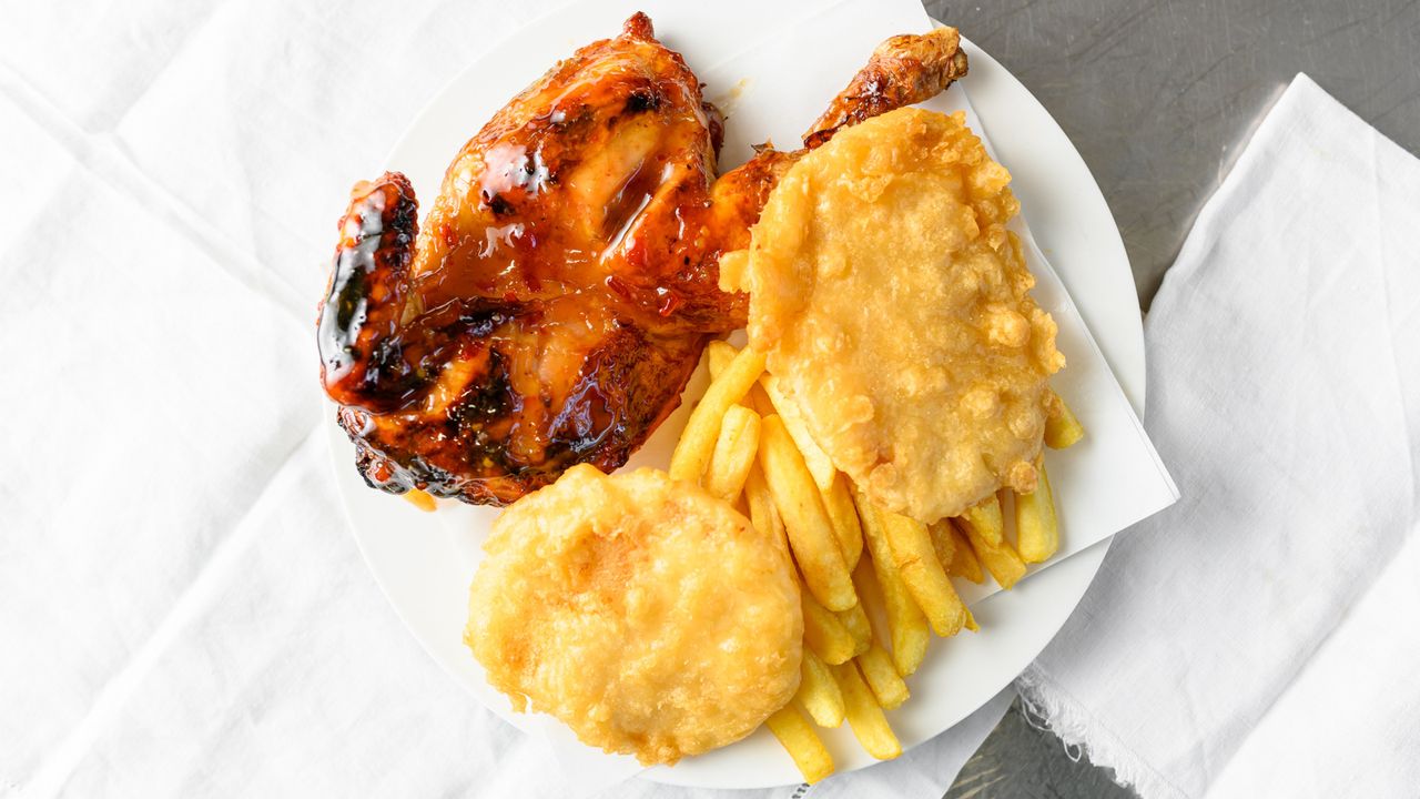 Half BBQ Chicken & Chips