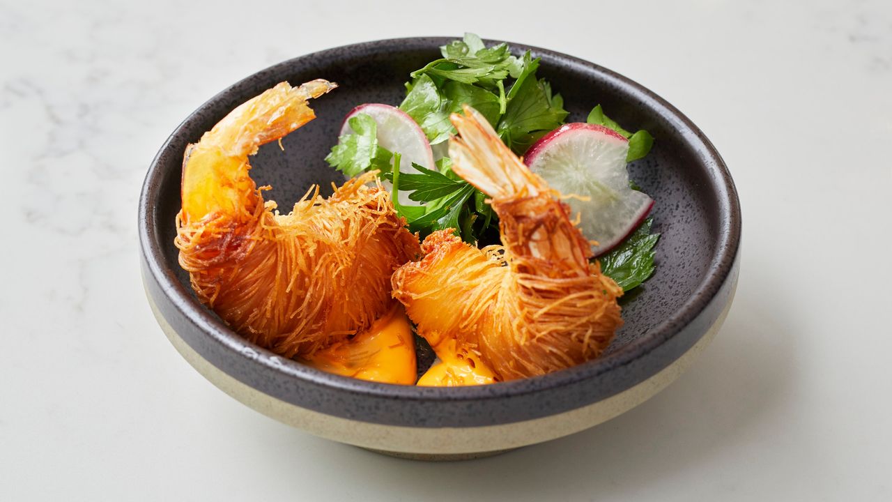 Kadaifi Wrapped Prawns
