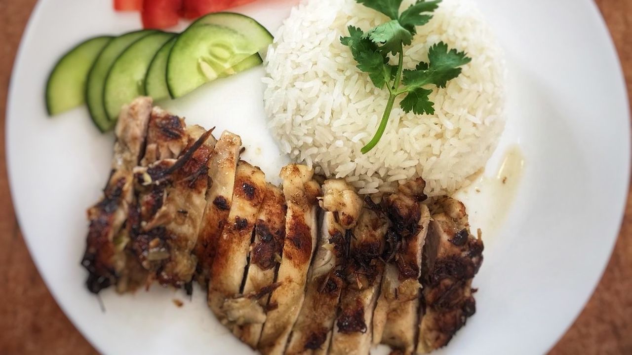 Lemongrass Chicken with White Rice