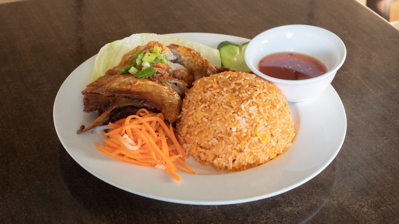 Rice with Crispy Fried Chicken