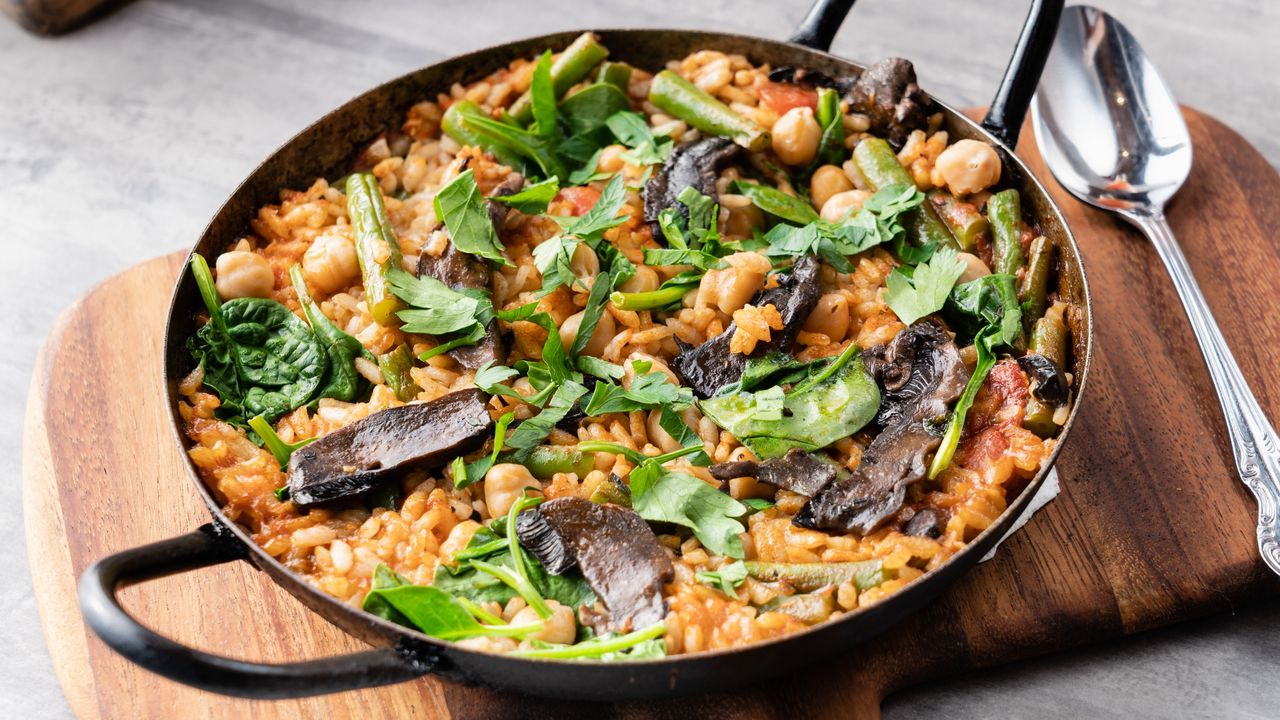 Spinach And Mushrooms Paella (V)(Gf)(Df)