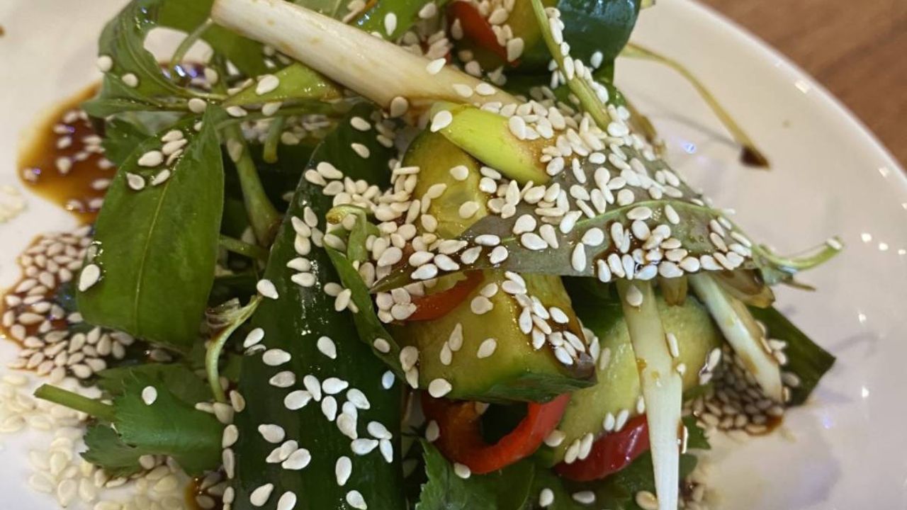 Refreshing Cucumbers, Black Vinegar, Coriander, Sesame Seeds