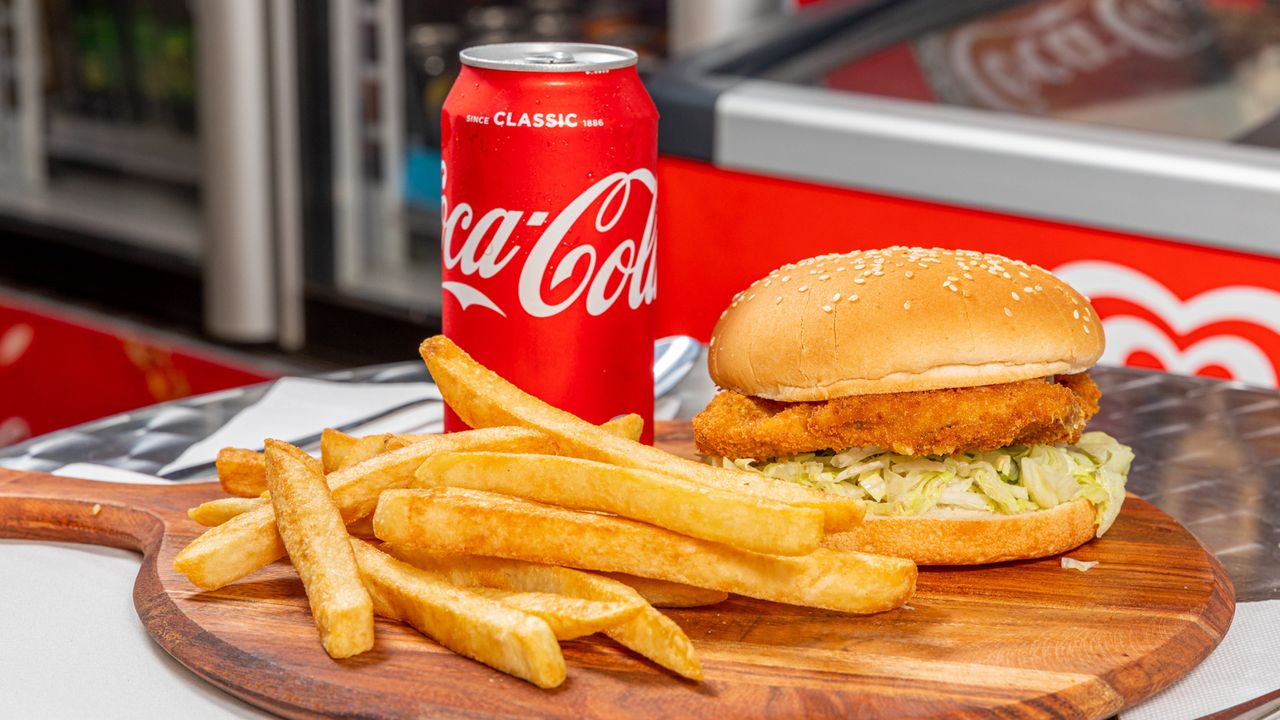 Chicken Schnitzel Burger Meal