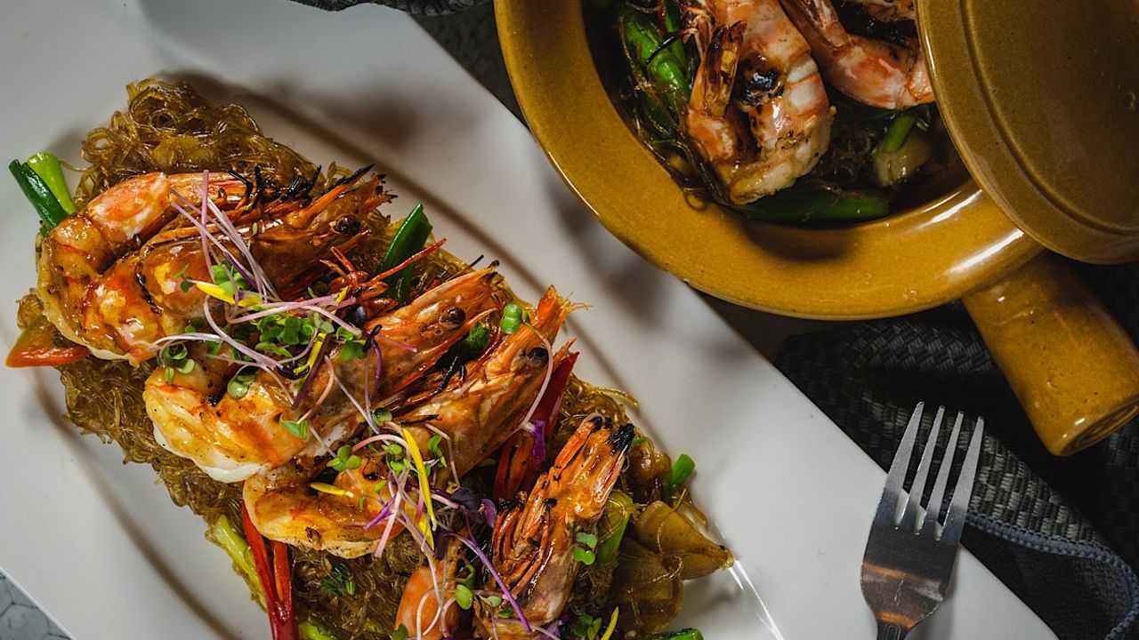 Goong Aob Glass Noodle