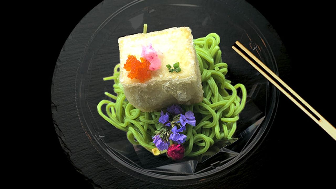 Agedashi Tofu and Green Tea Soba Salad