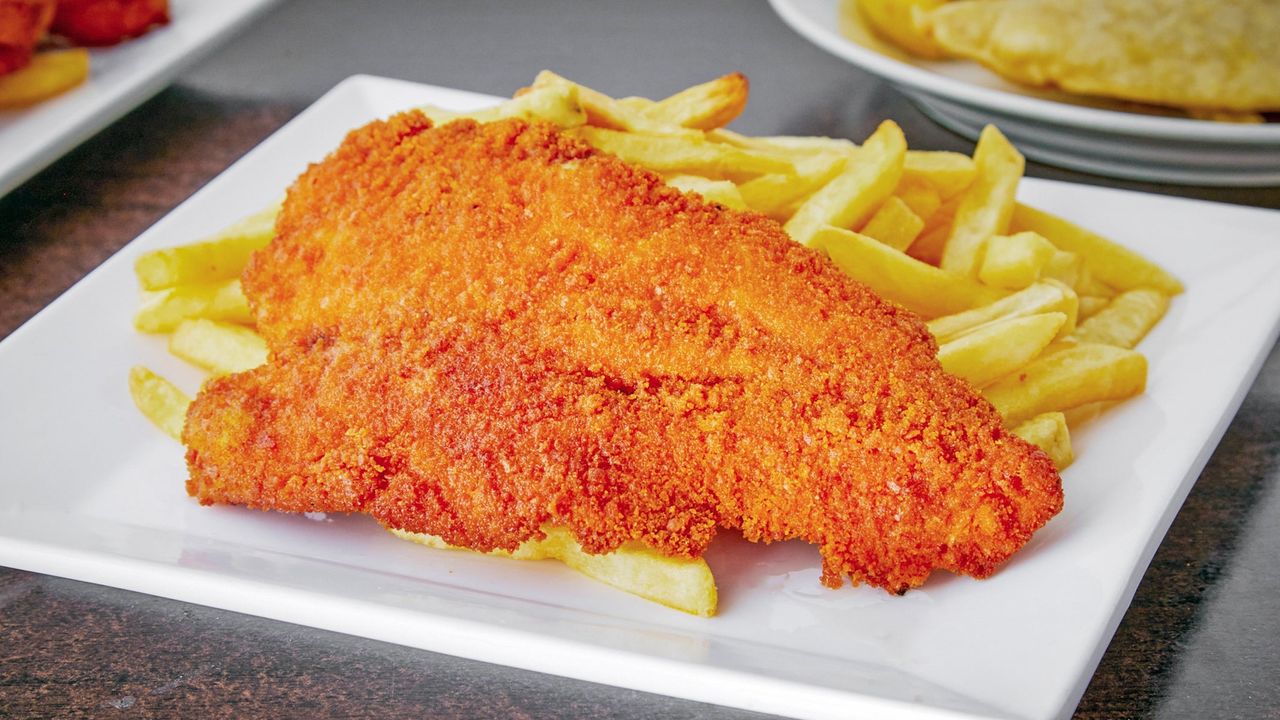 Chicken Schnitzel and Chips