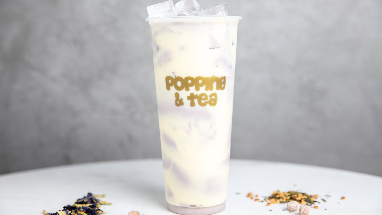Taro Milk Tea With Creme Brûlée (Large)