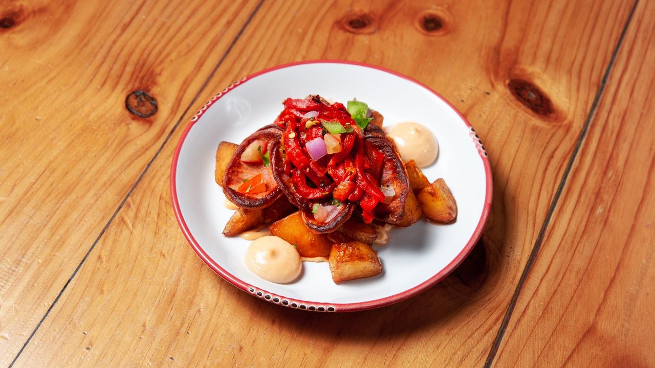 Chorizo, Fried Potatoes & Tomato Aioli