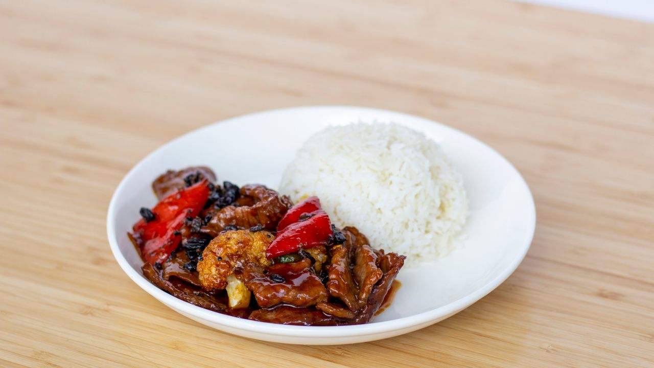 Black Bean Beef Rice