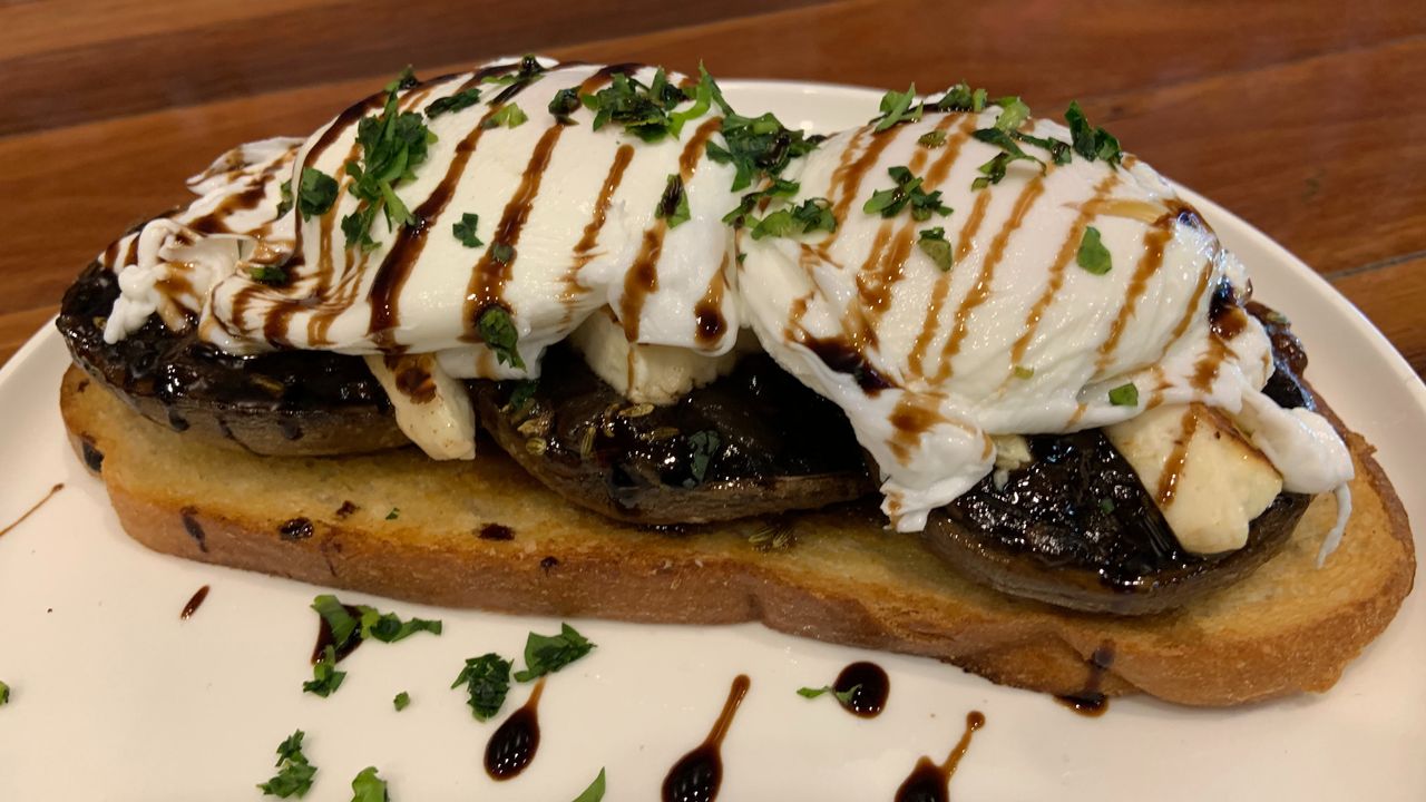 Mushrooms & Grilled Halloumi