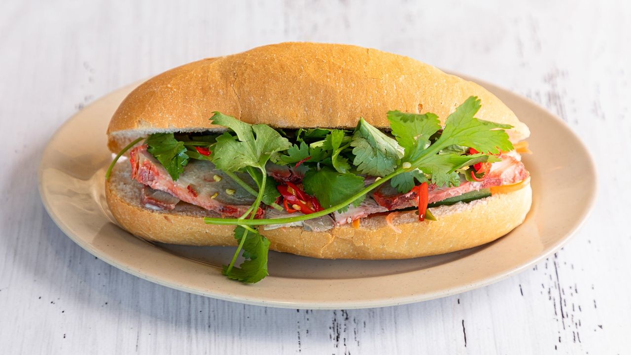Traditional BBQ Pork With Pate Baguette