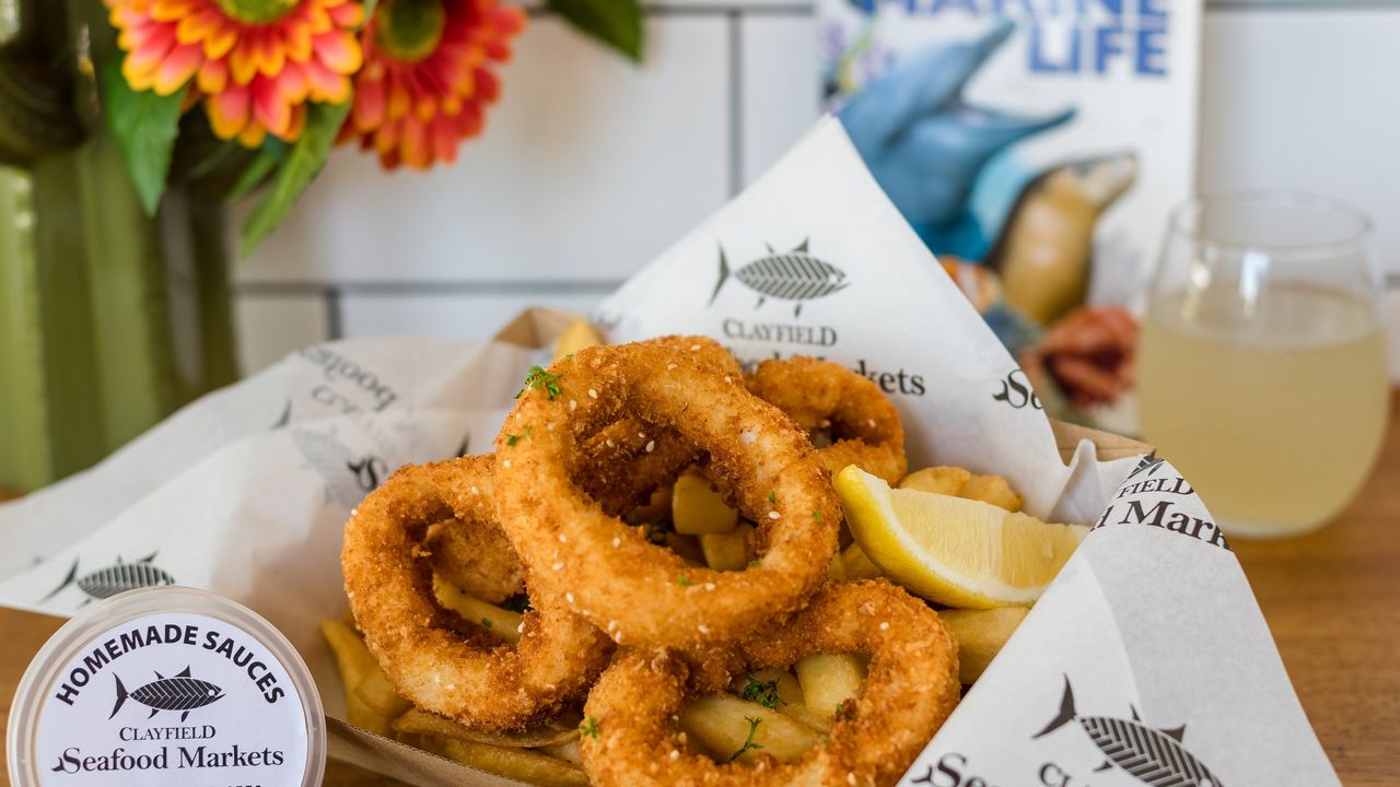 Calamari Rings and Chips