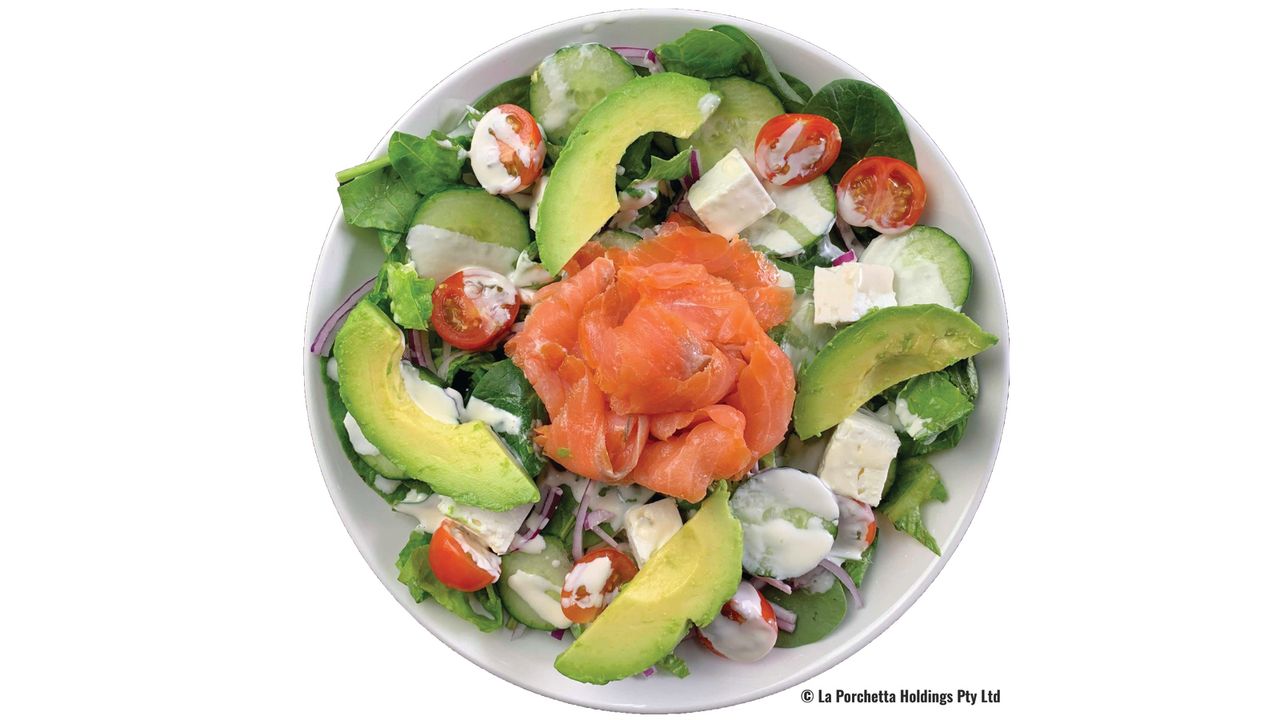 Smoked Salmon & Spinach Salad with Avocado
