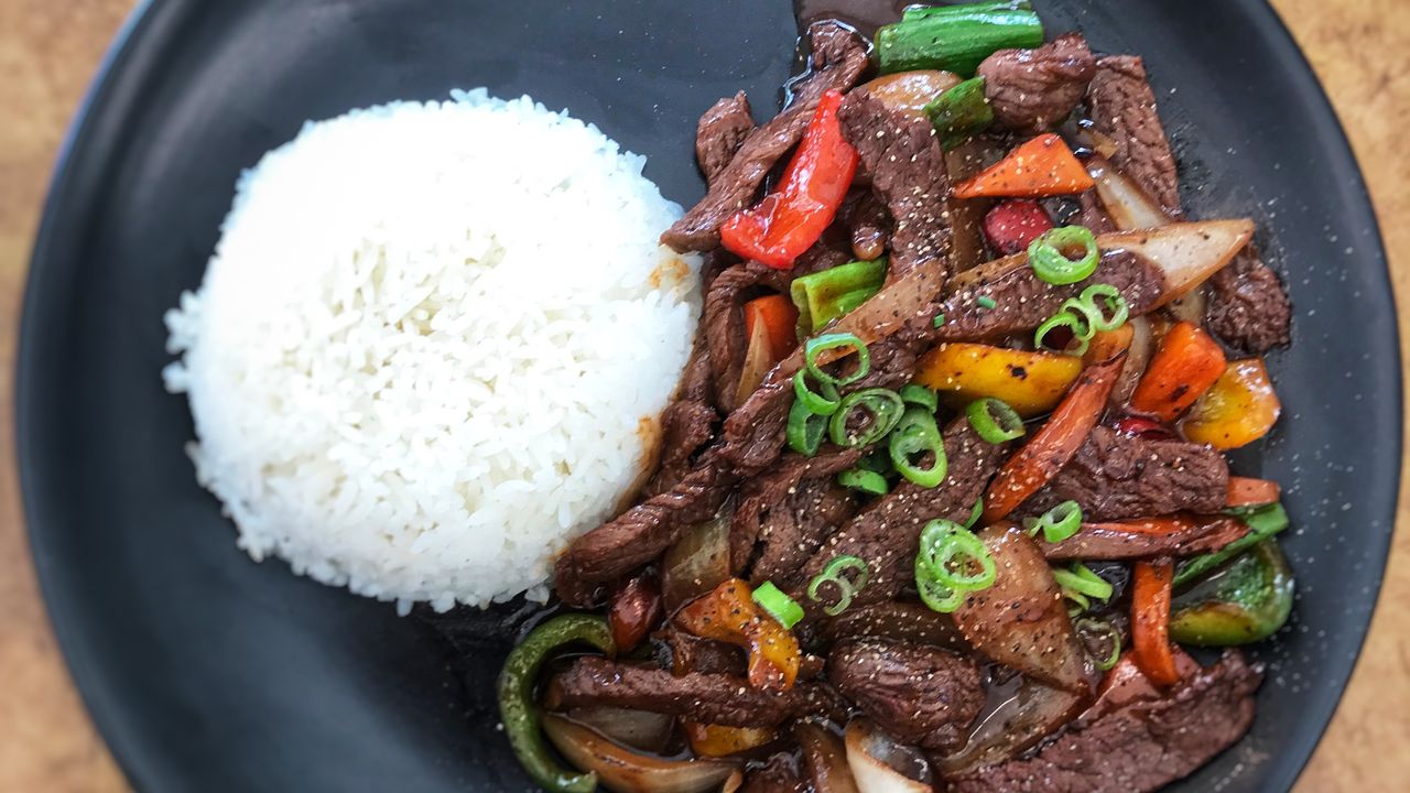 Pepper Steak Stir Fry with Rice