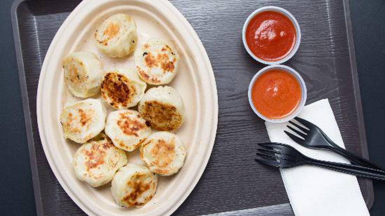 Lamb Kothey Mo:Mo: (Lamb Panfried Dumpling)