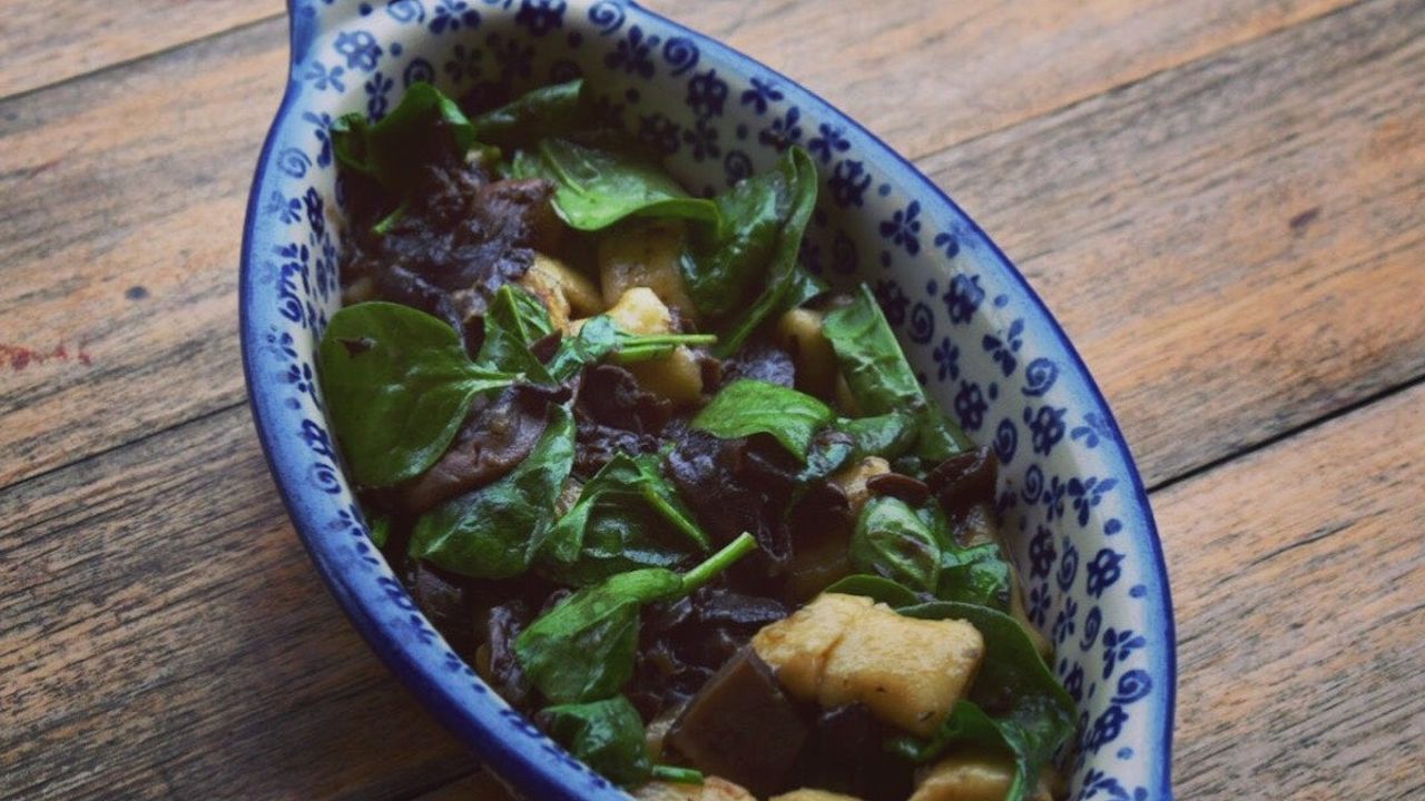 Polish Gnocchi with Mushroom Ragout (V)
