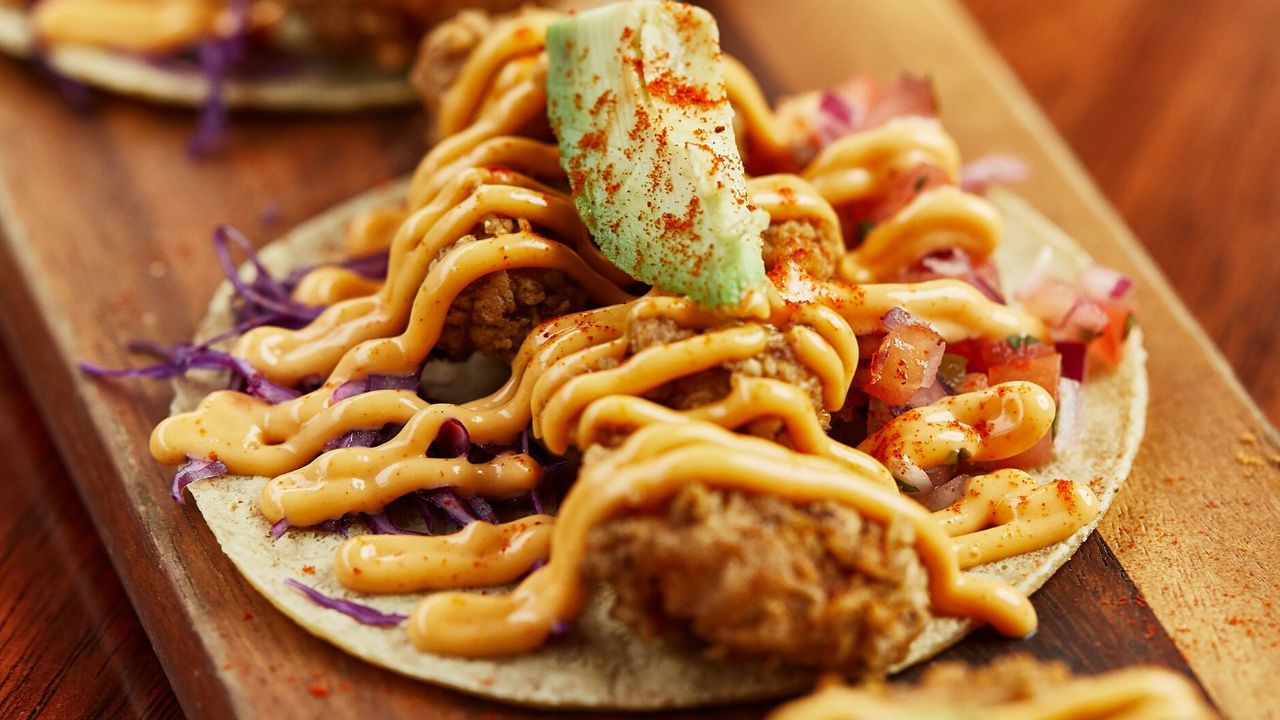 DEEP-FRIED SHRIMP TACOS (3))