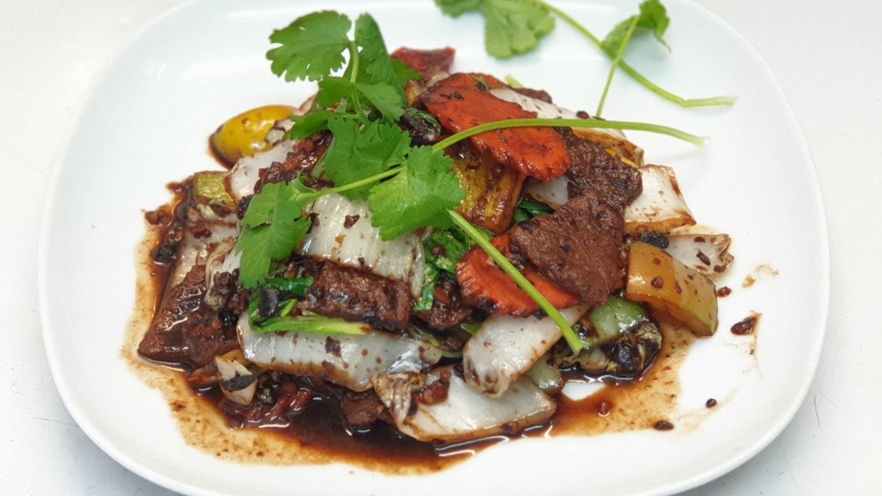 Garlic Beef Black Bean with Veggie