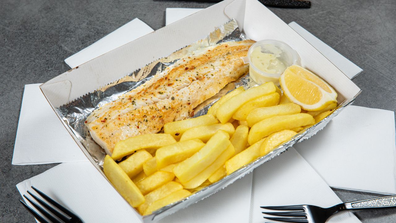 Grilled Fish and Chips