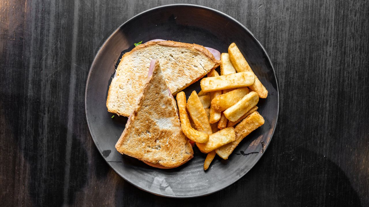 Ham, Cheese & Tomato Toasted Sandwich