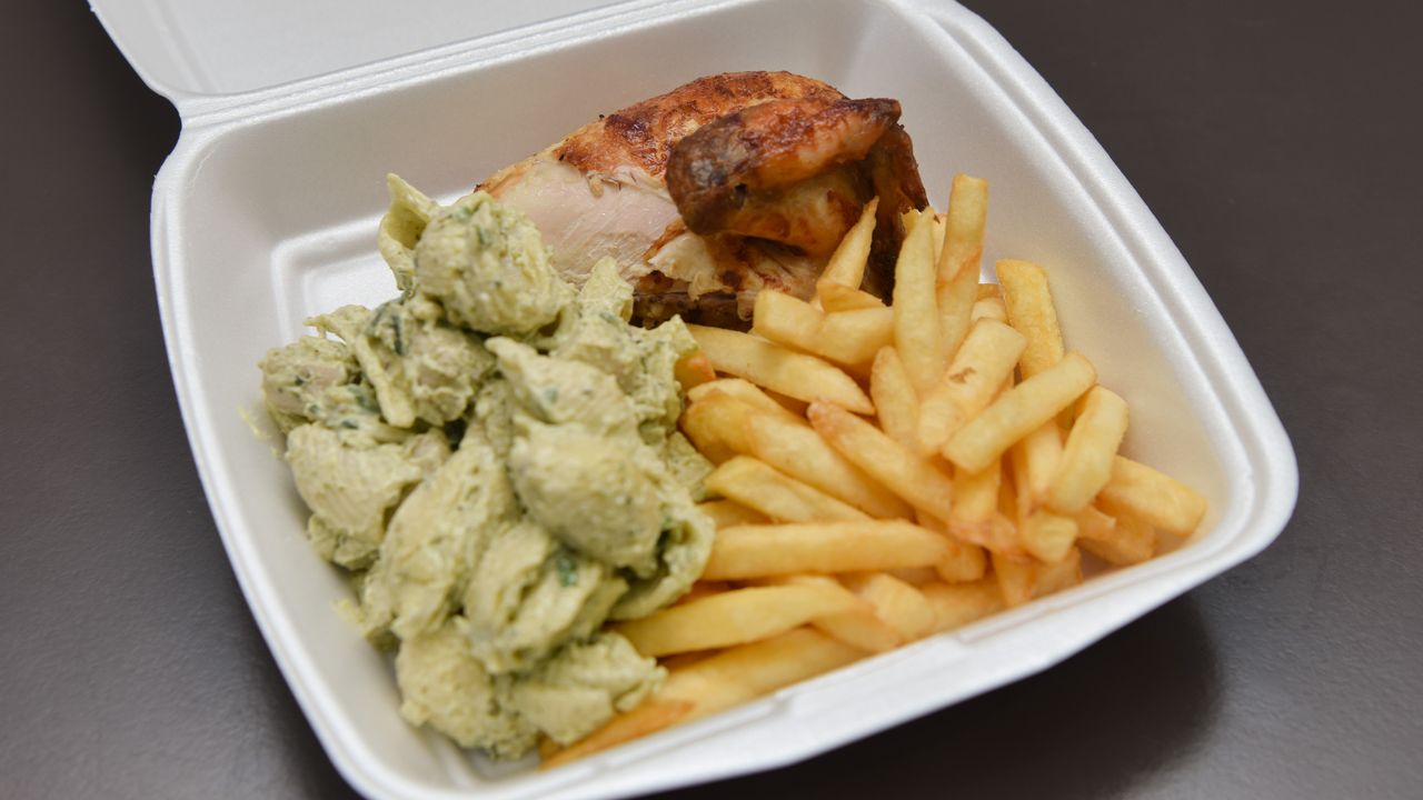 Quarter Chicken with Chips and Salad