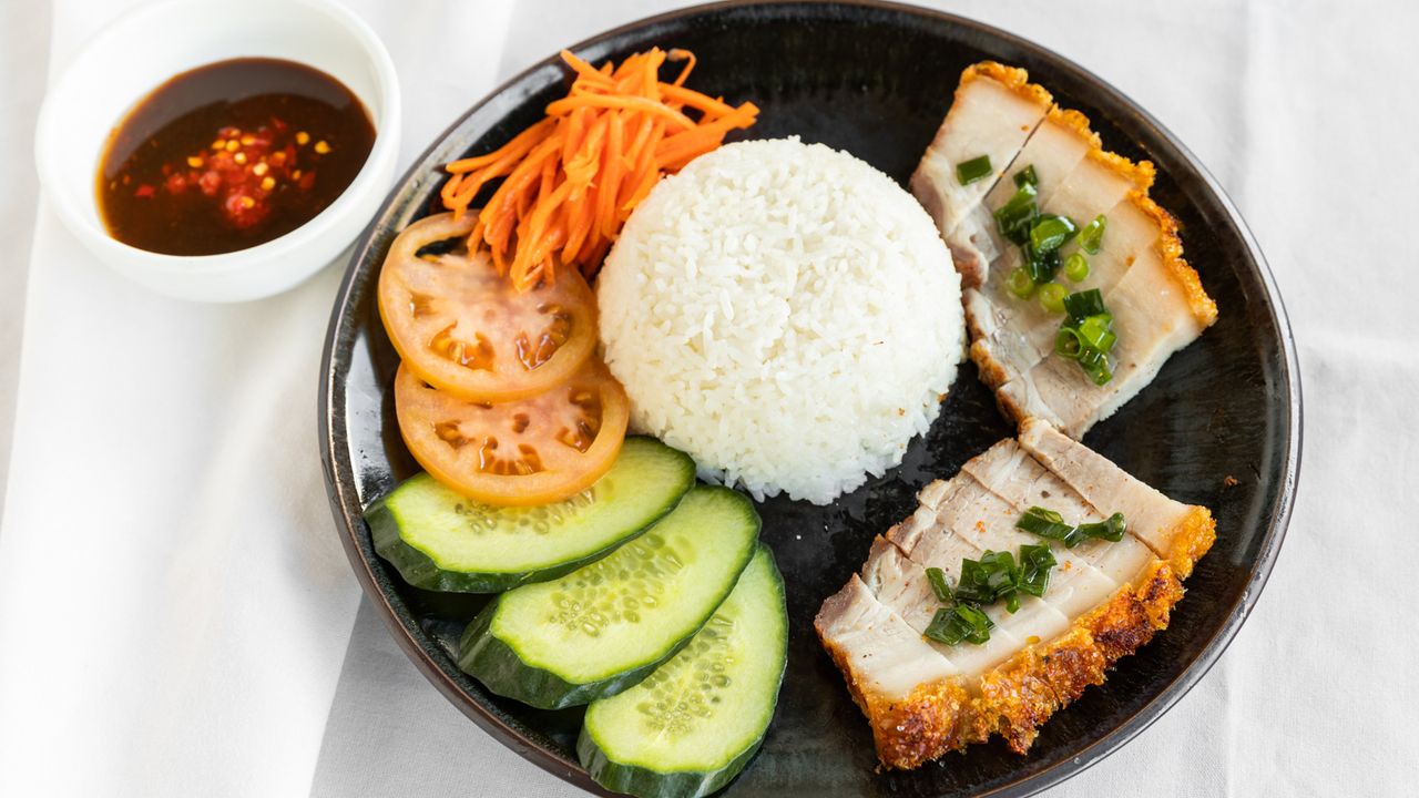 41. Crispy Roast Pork on Rice