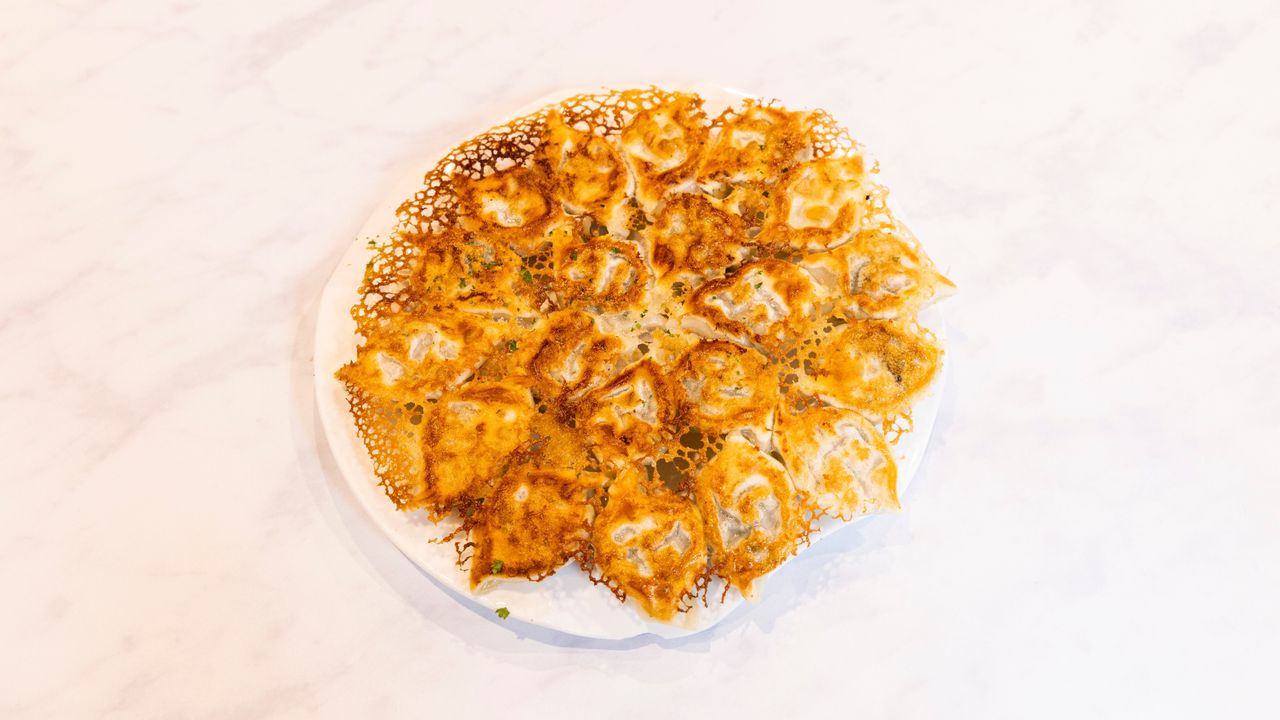 Pan-fried Vegetarian Dumplings 花素煎餃 (15 Pieces)