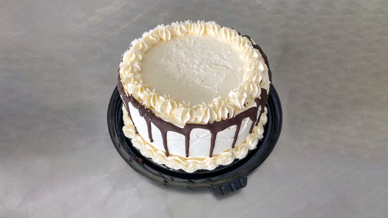 Vanilla Choc Drip Ice Cream Cake