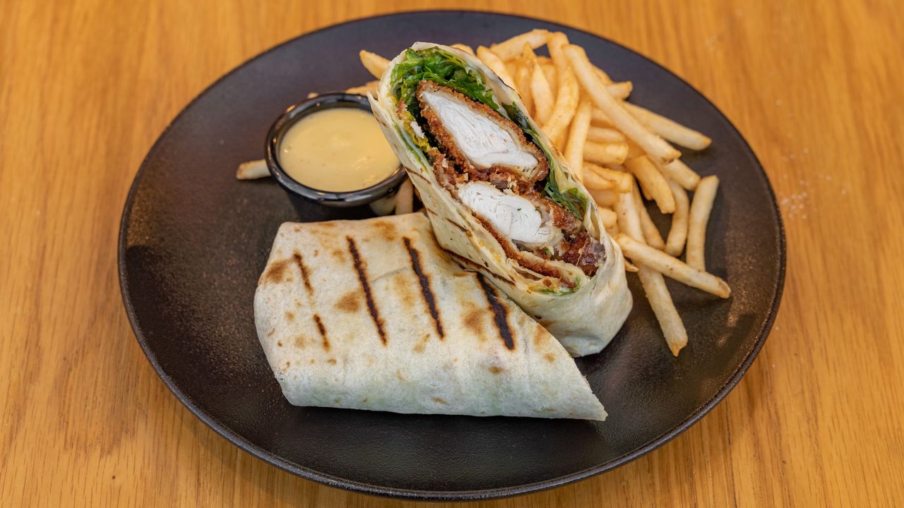 Chicken Caesar Wrap & Fries