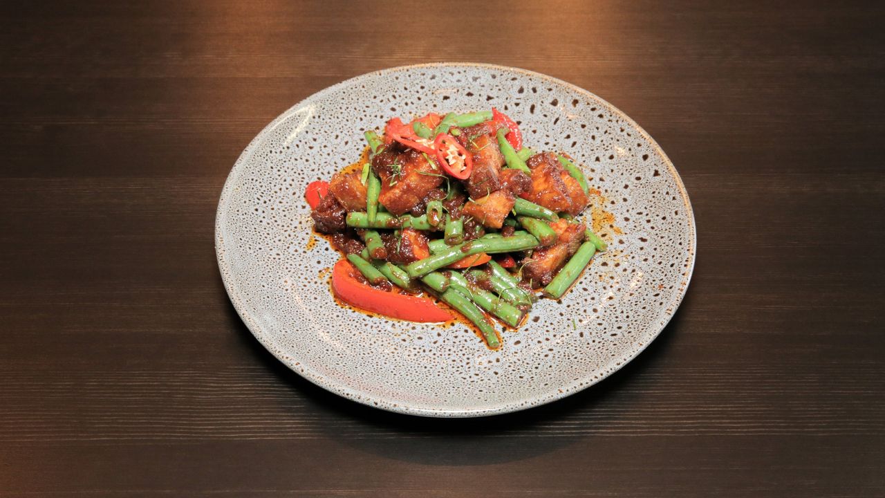 Spicy Crispy Pork (Pad Prik Khing) (Spicy)
