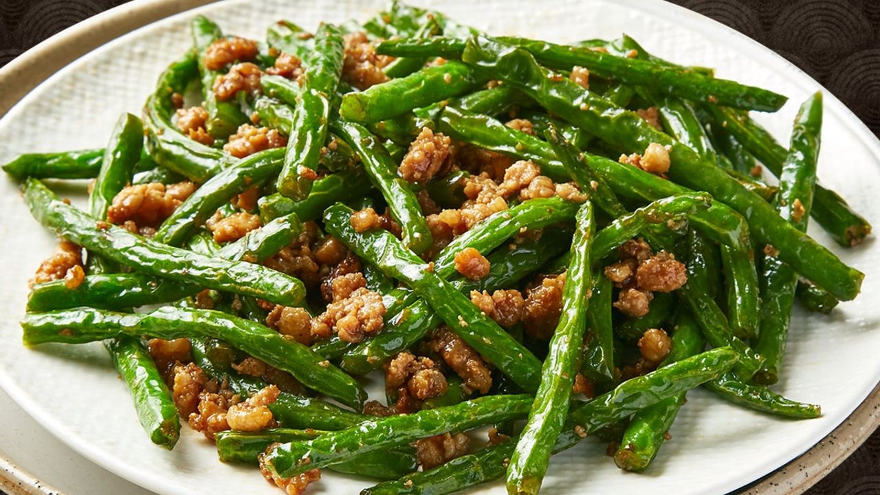 Green Bean with Minced Pork & Dried Shrimp