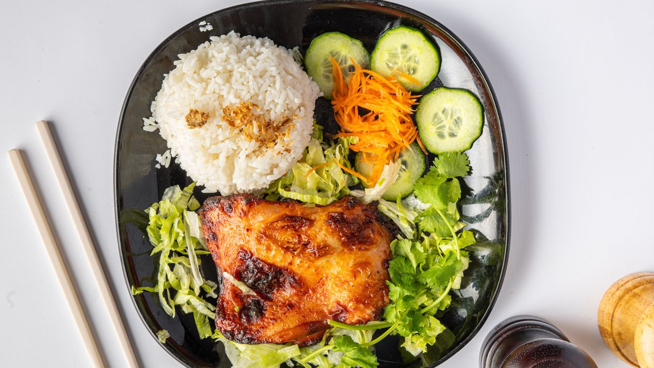 Grilled Chicken Maryland on Rice