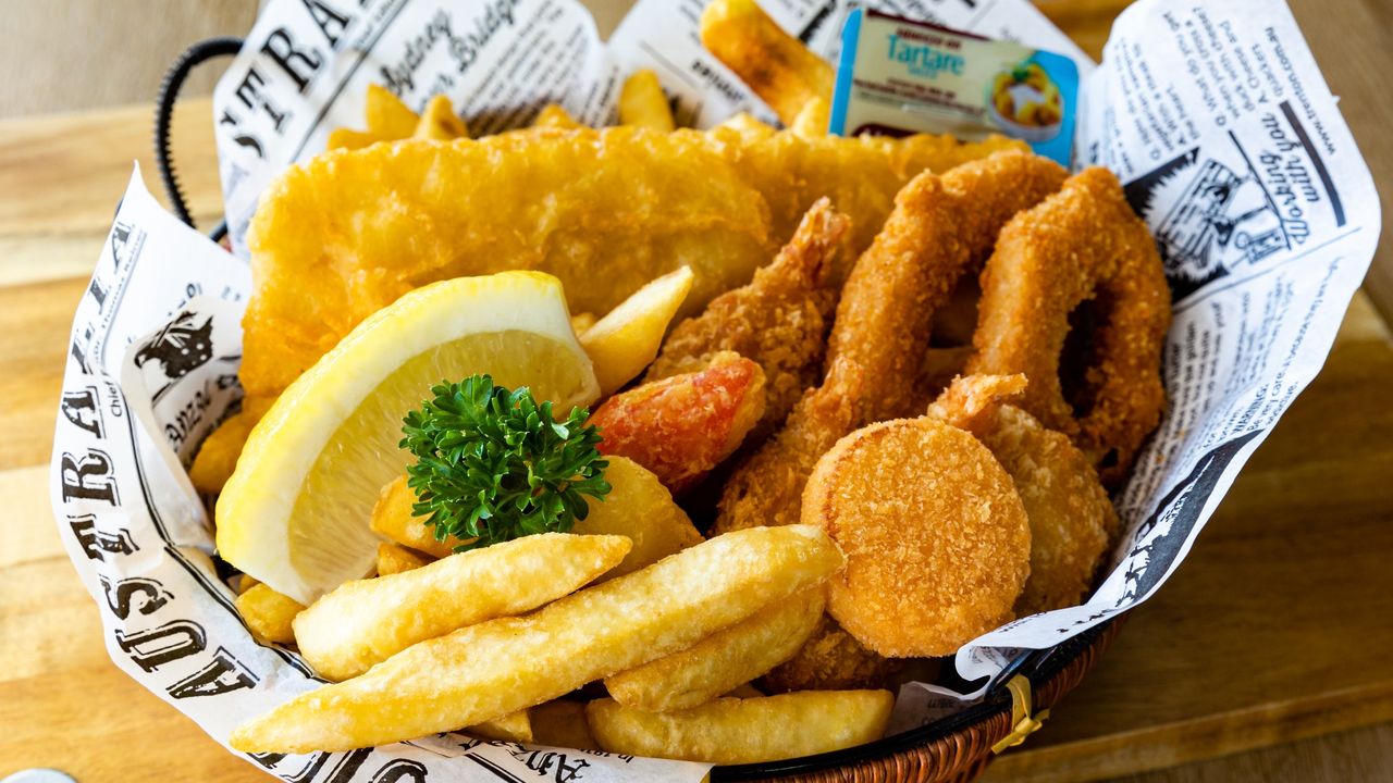 Seafood Basket with Chips