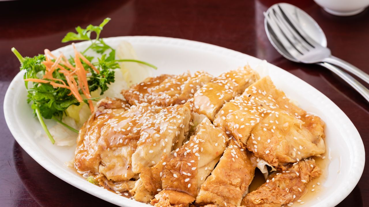 Plum Sauce Thin Bean Curd Roll