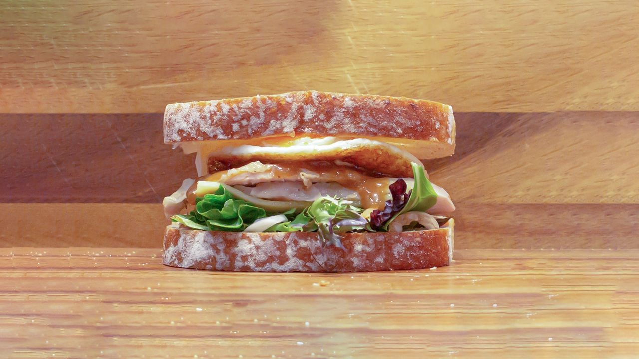 Roast Pork and Fried Egg Sandwich