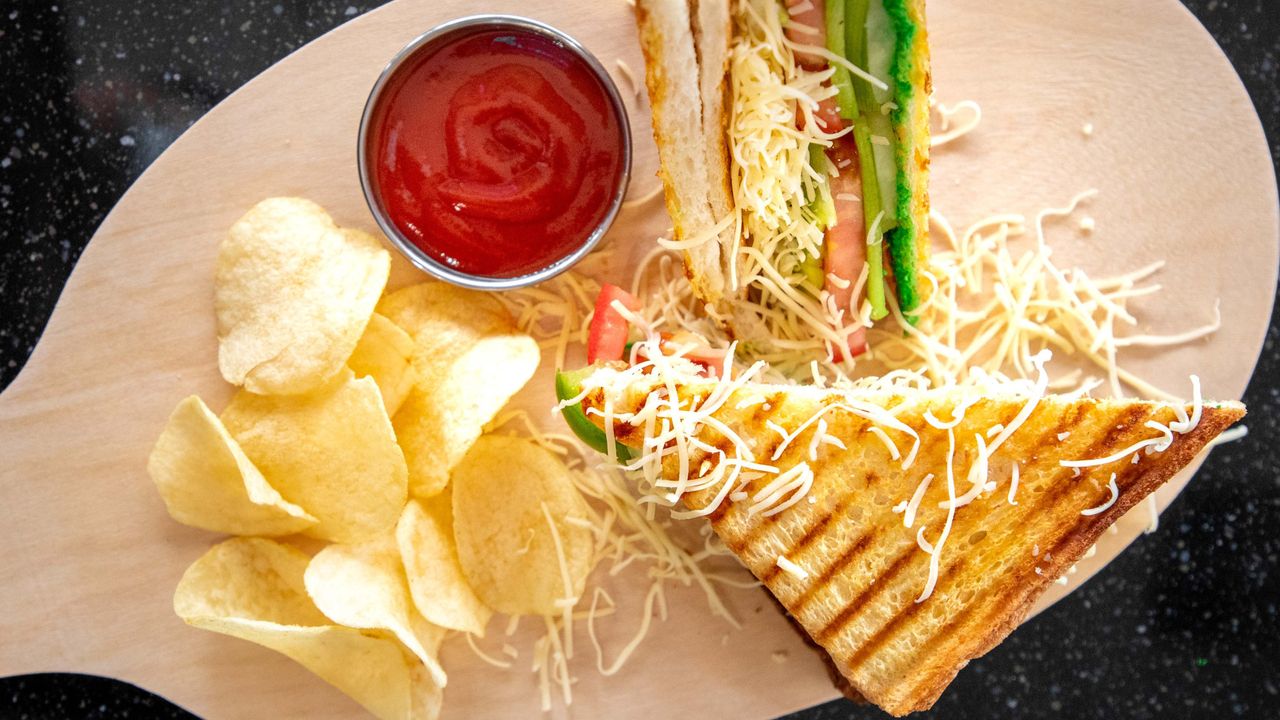 Veg Grilled Sandwich with Cheese