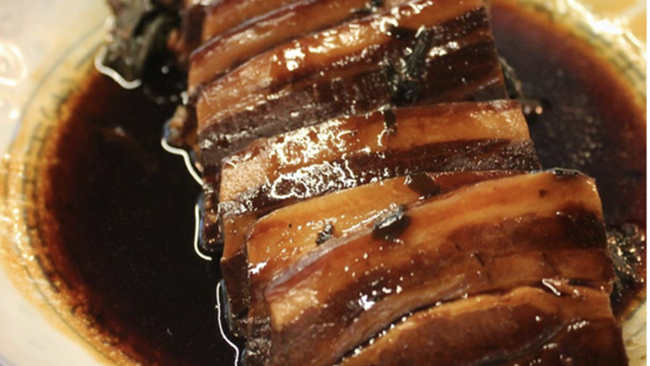 Soy braised pork belly