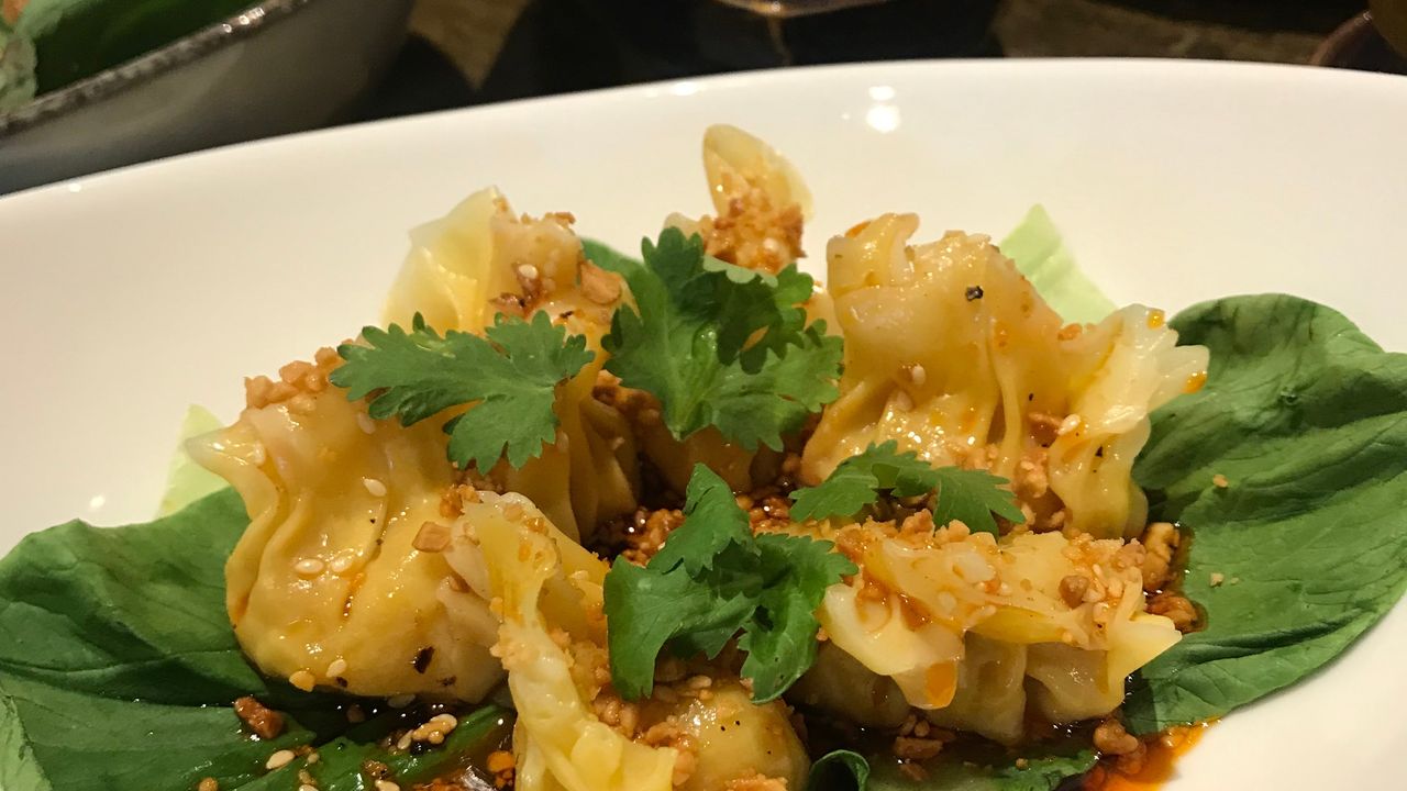Sichuan Style Prawn and Pork Wontons