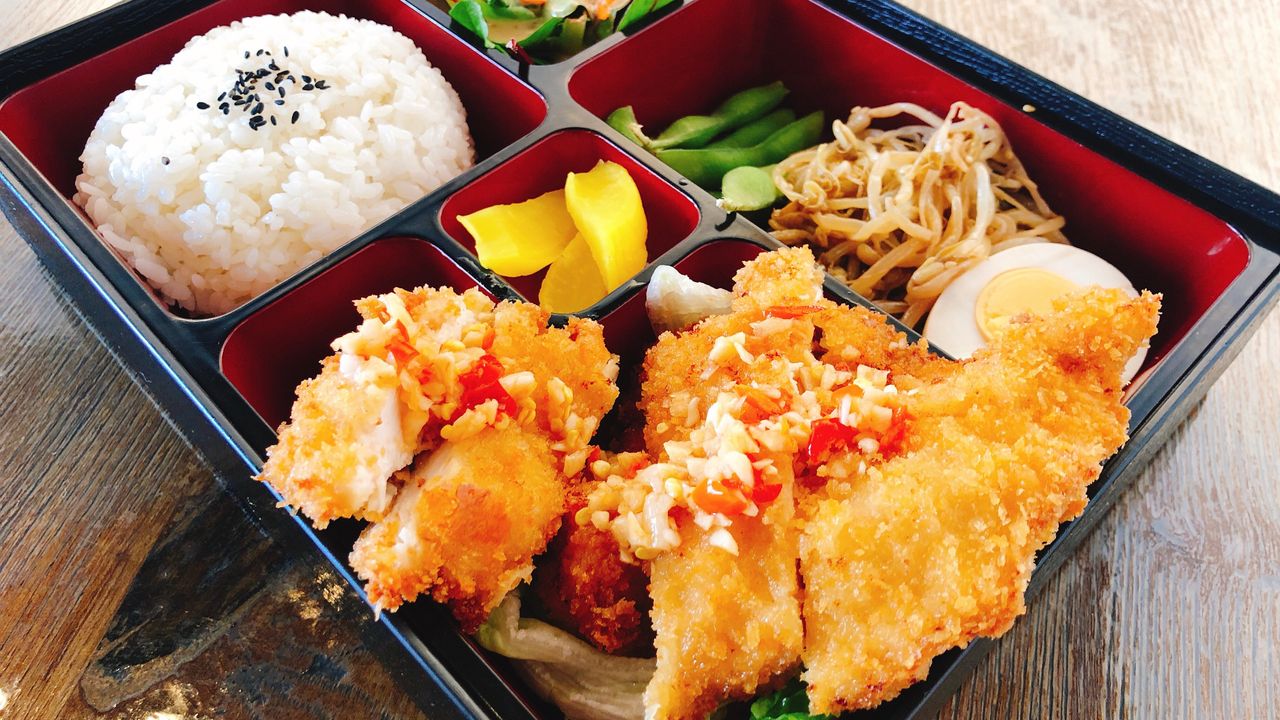 Spicy and Sour Chicken Bento