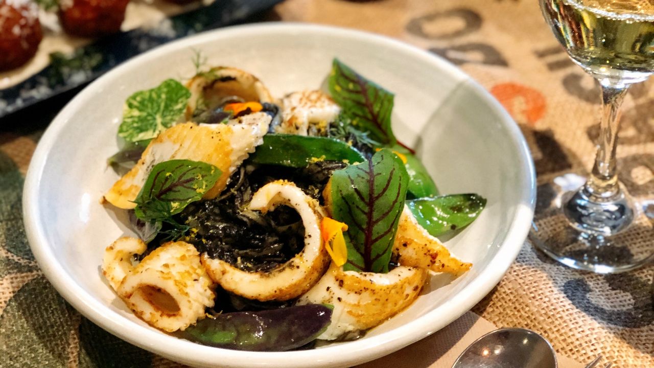 Pan Seared Squid Linguini