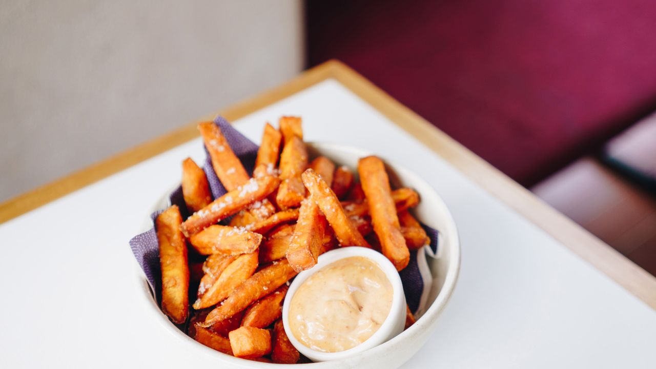 Sweet Potato Fries with Chipotle Lime Mayo