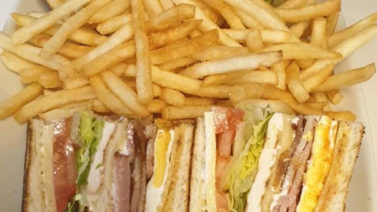 Club Sandwich and Fries