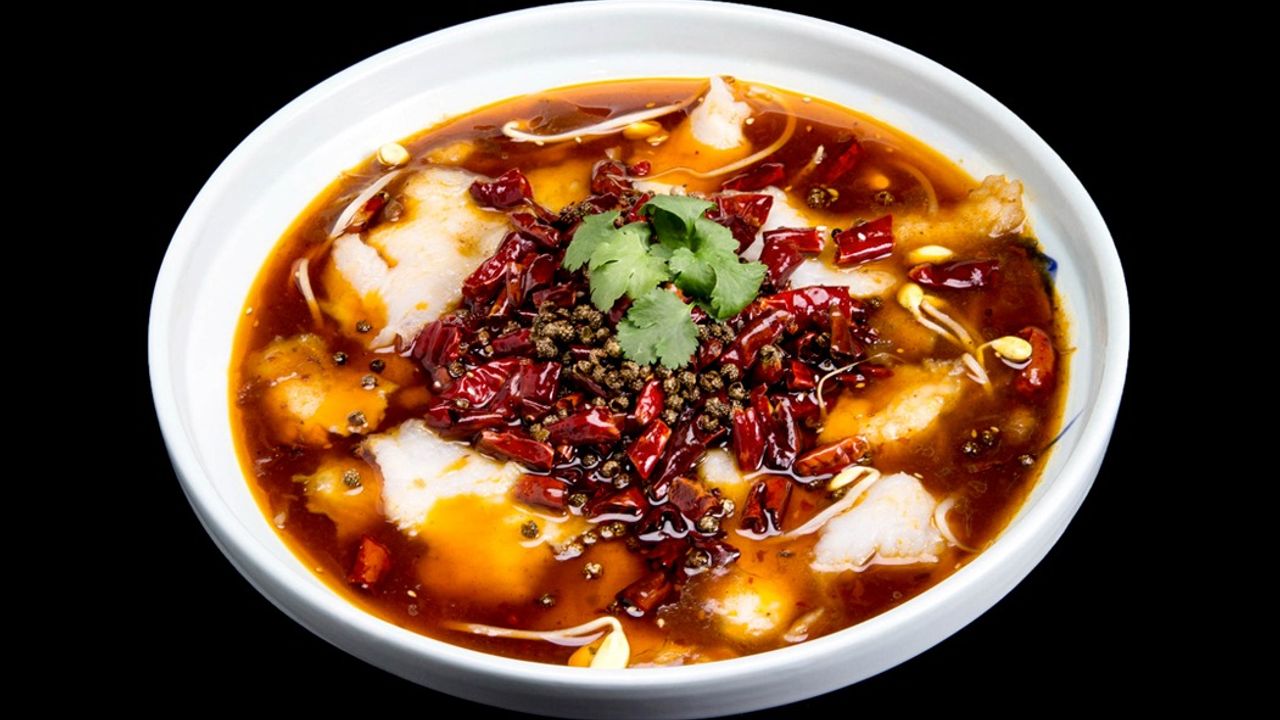 K01. Szechuan Style Poached Fish Fillet in Spicy Chili Oil