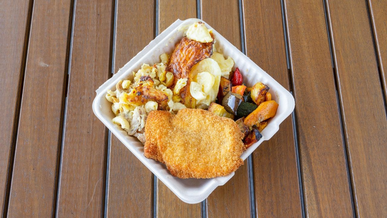 Chicken Schnitzel and Chips