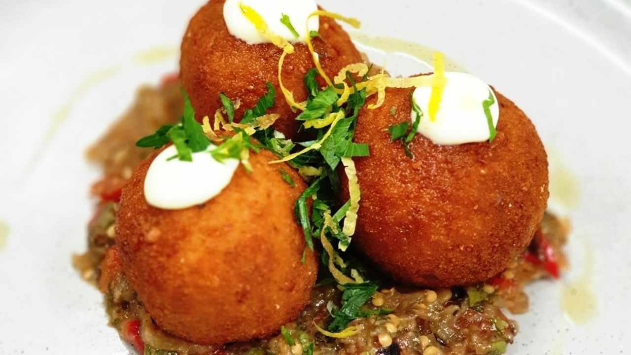 Spinach And Roasted Pumpkin Arancini - GF