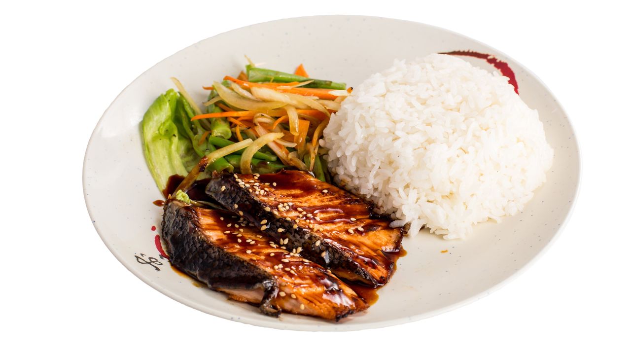 Teriyaki Salmon with Rice