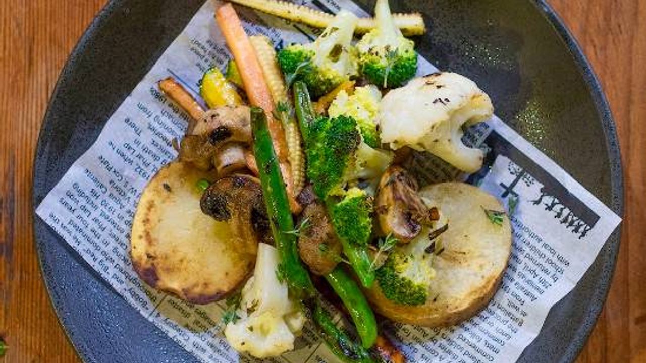 Grilled Potatoes and Seasonal Vegetables