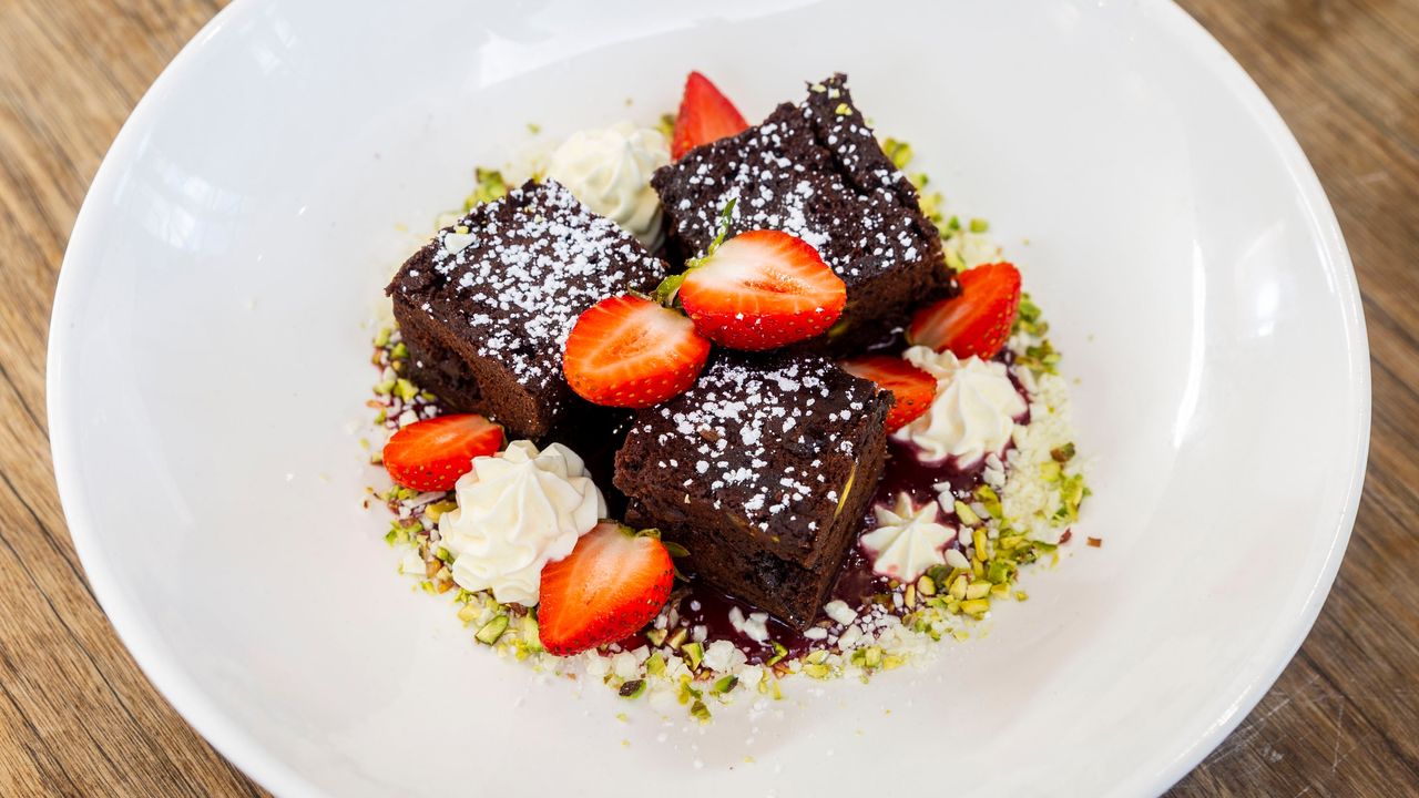 Chocolate Pistachio Beer Brownie