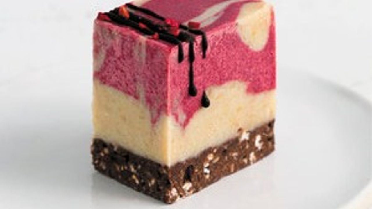 White Choc Raspberry Slice